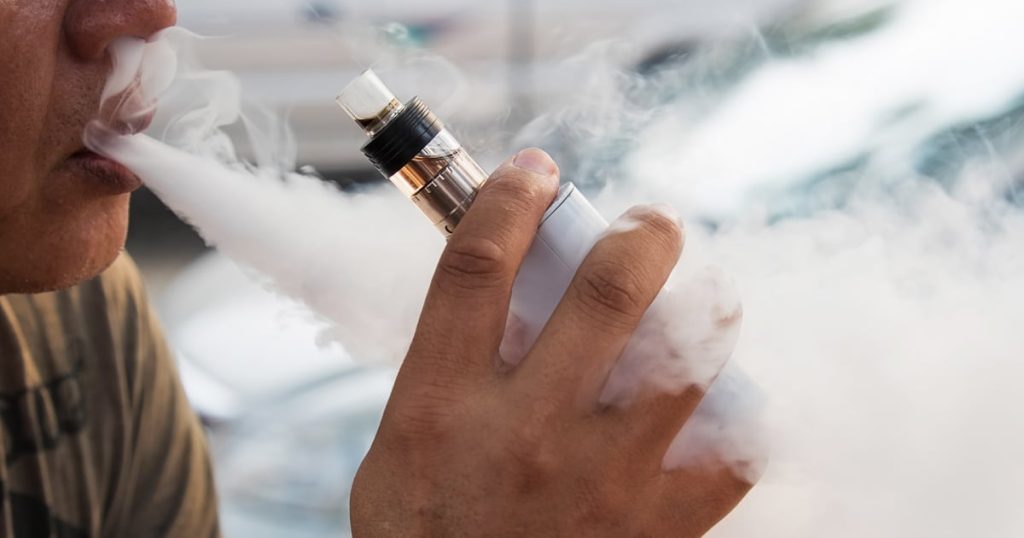 Chemical composition of e-cigarette aerosol