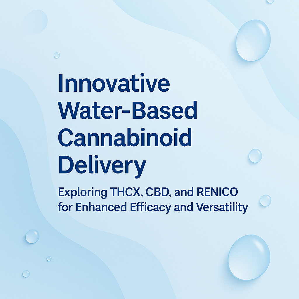 Innovative Water-Based Cannabinoid Delivery: THCX, CBD & RENICO